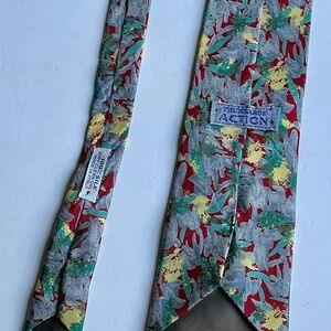 Trussardi ACTION , lovely colourful print all Silk Tie.Made in Italy 🇮🇹